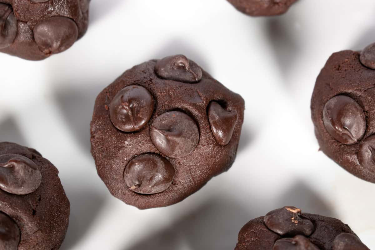 Vegan brownie cookie dough balls.