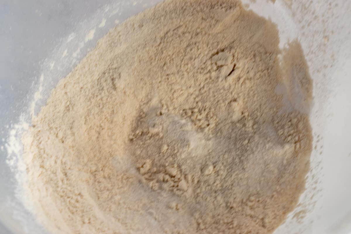 A shot of the dry ingredients, mixed.